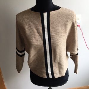 Stripe stretch sweater top